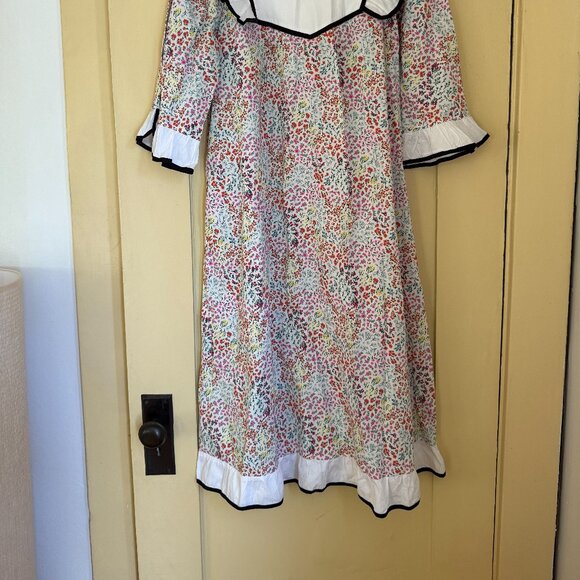Batsheva Flutter Housedress in Multi Floral - Picture 3 of 8